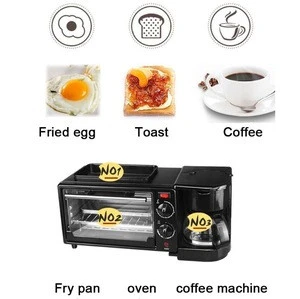 3-in-1 Breakfast Maker 600w, Toaster /Fried Egg/ Coffee Cooker