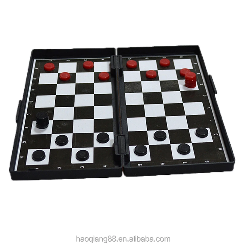 3 in 1 magnetic board game pieces chess set ,checker ,snake and ladder