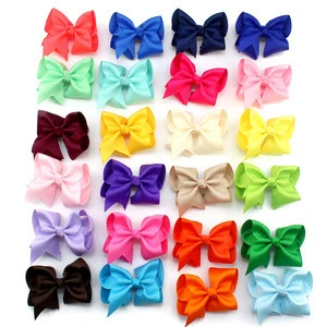 3 Inch high quality classic solid colors outfit boutique Hair bows with hair clip hairpin for girls Hair Accessories