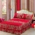 Import 3pcs set Bedding Bed Skirt Wedding Bedspread Bed Sheet Mattress Cover Full Twin Queen King Size Bedsheets from China