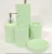 Import 4 pcs Luxury Hotel Decoration Spray Point Bathroom Gift Ceramic Bath Set Design Bathroom Accessories Set from China