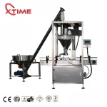 401# tin can protein powder milk powder single auger auto filling & sealing packaging machine line