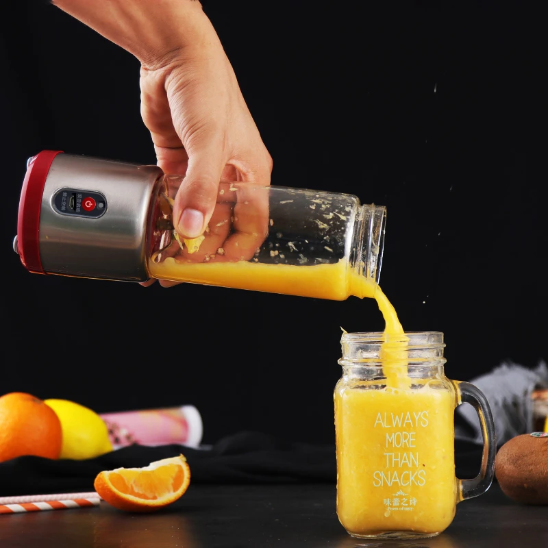 450ML Automatic Portable Fruit Juicer Usb Blender Cup, Rechargeable Juice Blender