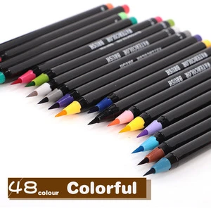 48 Colors New Water Colour Brush Pen Water Color Drawing Marker Calligraphy Pen