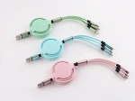 4ft Retractable Multi Charging 3-1 Multiple Devices Phone Connector Universal Fast Charger Cord Adapter 3in1 USB Charger Cables