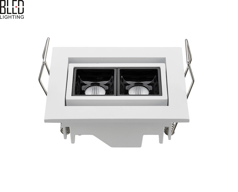 4w 2 heads mini adjustable LED die cast  aluminium ceiling CRI 95 Dali dimmable  recessed Grill linear downlight