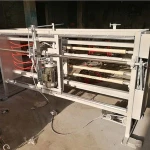 5.5KW Fully automatic four station hoe handle machine Waste wood round rod forming equipment Long pickaxe stick sander