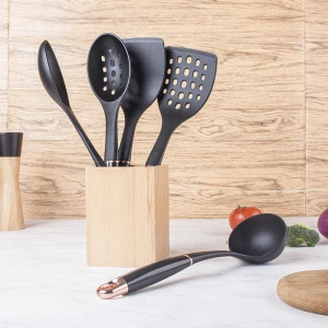 5pcs home Cooking Kitchenware Utensil Tools Silicone Stainless steel Rubber Kitchen Accessories Set