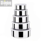 5pcs Stackable Stainless Steel Round Pans set