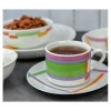 6 - Piece Colorful Porcelain  Dinnerware set Plates, Bowls, Mugs- Ceramic Dishware Set - Variety Mix Dishware Set