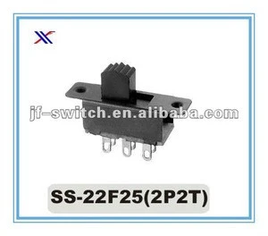 6 pin 2p2t slide switch SS-22F25(2P2T)
