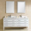 60 inch European modern design double sink bathroom vanity cabinets bathroom furniture with Mirror