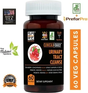 60 Vegetable CapsulesUrinary Tract Infection Treatment, Kidney and Bladder Health Supplement.(Pre Probiotic Cran VCaps,60 Count