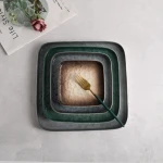 681012 Elegant Ceramic Square Dinner Plates Pasta Dessert  Dishes Plates Dinner Colored Porcelain Plate