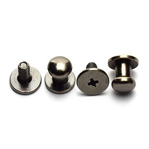 6mm Round Head Button Screwback Screw Stud Spot Rivet for Leather Craft Bag Belt Handbag DIY Decoration Accessories