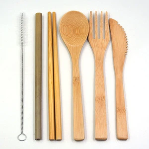 6pcs Reusable Bamboo Fiber Tableware Set Kitchen Cooking Utensils Manufacturer