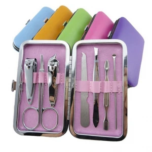 7 PCS personalized manicure pedicure set Stainless Steel high quality manicure set Nail manicure tools for Travel and Gift
