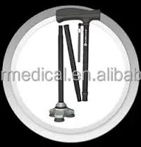 73.5-95.5cm Multifunction Smart Cane Outdoor Walking Stick with Stable Four Legs & LED Lamp