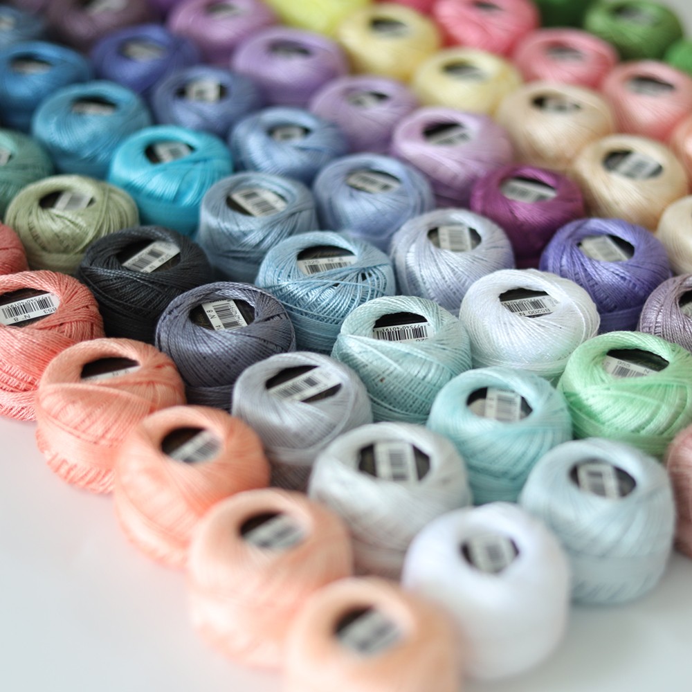 79  Colors Size8 Pearl Cotton Embroidery Thread 100% Egyptian Long Staple Cotton 5G per Ball, 80balls per Set