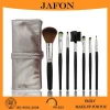 7pcs Sliver Hot Selling Makeup Tools Cosmetic Brush Kit With Rolling Pouch Bag