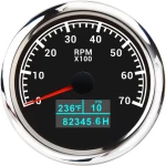 85mm Motorcycle LCD 3 in 1 Multi function Gauge with Tachometer Hour Meter Water Temperature Oil Pressure Gauge