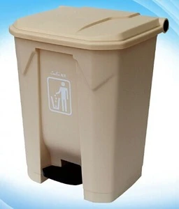 87L plastic foot pedal waste bin