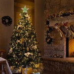 9.4 Inch  Multi-Colour Flashing Pentagram Star Christmas Treetop Decoration Light Battery Powered Christmas LED Star Tree Topper