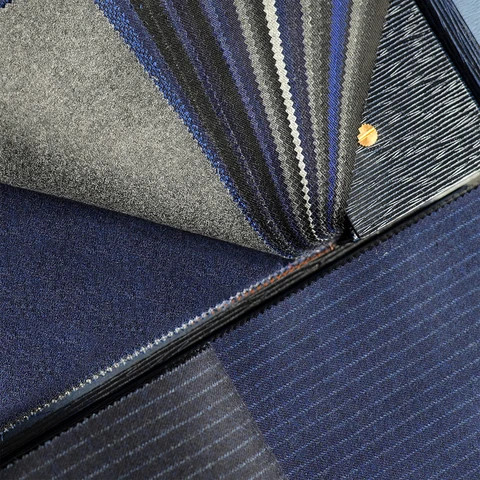97%-Super Fine Organic Wool Worsted Merino Luxury Wool Italian Suit Fabric Suiting Fabric Sample Book