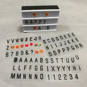 A6 size display replaceable letters emojis advertising lighting box with magnetic
