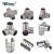 Import Ablinox Balustrade handrail accessories 3 Way Elbow Connector de tubos quadeadc Railing Fitting from China