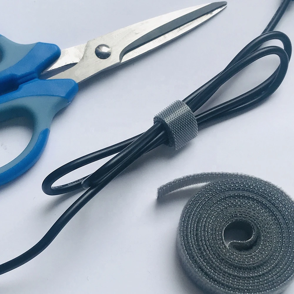 Adhesive Tape Hook and Loop Reusable Nylon Cable Ties