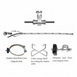 ADSS Optical Cable Preformed Tension Clamp And Suspension Clamp With Steel Rods Complete Accessories