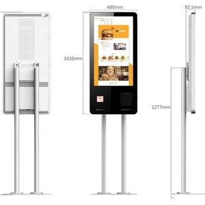 All In One self ordering kiosk payment machine 32 inch for fast food restaurant