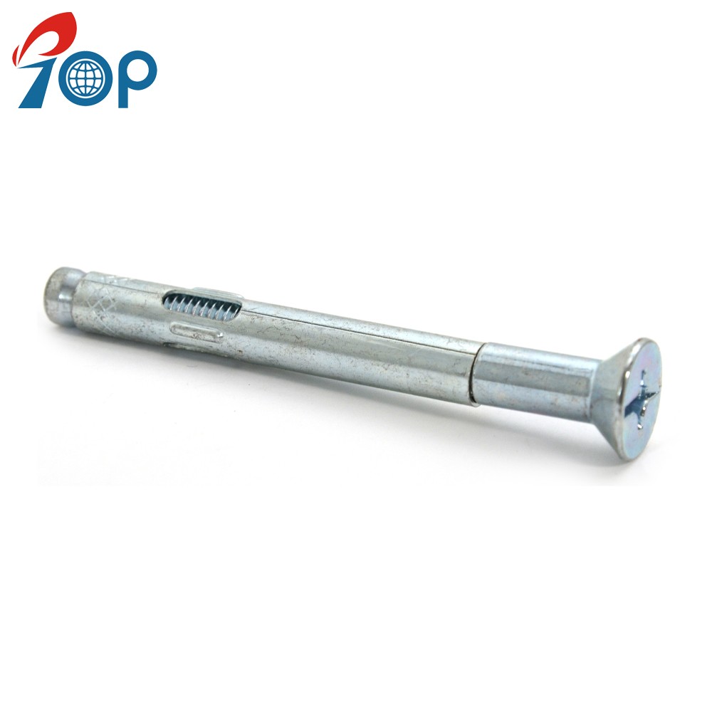Alloy Zinc Plated Phillips Slotted Combo Flat Head Sleeve Anchor