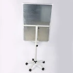 Aluminium frame height adjustable 70*100cm magnetic whiteboard flip chart with roller wheels