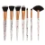 Import Amazon Hot selling 7 pcs marble blusher make up brushes kit foundation eye shadow make-up marble fan makeup brush tool kits from China