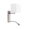 America Style Hotel Guest Room Wall Lamp Indoor With 3W LED Reading Light And White Lamp Cover