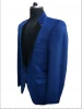 Annu Exports Men Blue Velvet Jacket Grooms Wedding Party Wear Size M