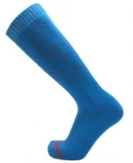 Anti slip custom plain blue compression football men soccer stockings