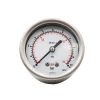 Anti-vibration Liquid Filled high water and air pneumatic manometer 25 psi pressure gauge