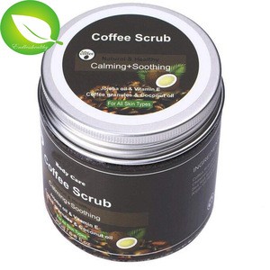 Arabica coffee skin whitening scrub body scrub exfoliating peeling spa sugar women private label body scrub