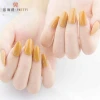 Artificial fingernails coffin plastic box package yellow artificial nails press on