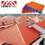 Import ASA PVC plastic roof tile 2.5mm building materials red color synthetic resin roof tile from China