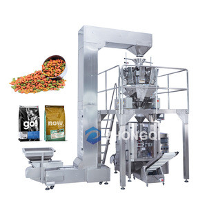 Automatic Weighing Bagged Small Grain Pet Food Chips Snack Chocolate Packing Machine