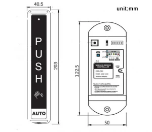 Automatic Wireless Gate/Door Single Push Button Switch