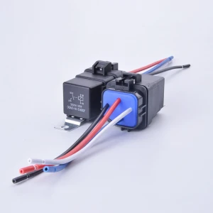 Automobile Relay Waterproof Integrated Wired DC12V 40A 5Pin 4pin Auto Relay With 105mm Length Wires car relay