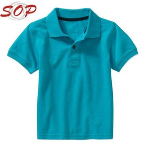 Baby Boy Design 100%Cotton Trendy Plain Blank Pure Color Polo Shirt