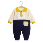 Baby Clothing New Year Unisex Newborn Spring Plain Jumpsuits Cotton Long Sleeve Baby Clothing Romper