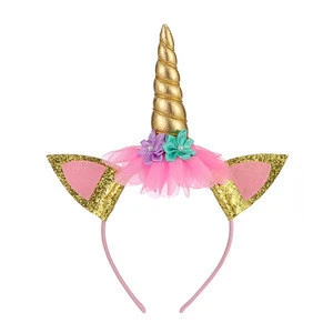 Baby Party Headbands Unicorn Headwear Hair Band Girl Animals Hair Sticks Birthday Girls Cosplay