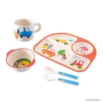 Bamboo Fiber Tableware For Children Plate Kids Dinnewarer Set